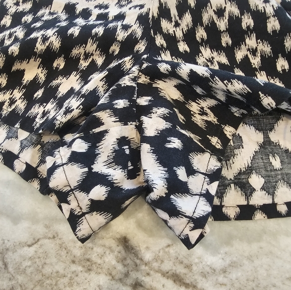 Xhilaration Black Beige Ikat Halter Romper – Size M Boho Festival Summer - Picture 4 of 11